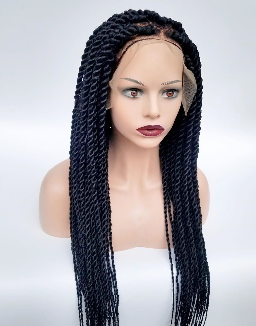 Braided Wig, Twist Braid Wig, Chunky Jumbo Braid Wig, Wig For Black Women, African Brad Wig, Senegalese Twist Braid Wig