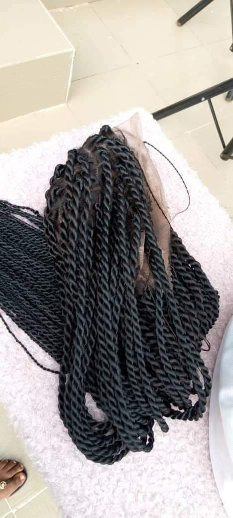 Braided Wig, Senegalese Twist Braid Wig, Full Lace Braid Wig, Ombre Braid Wig, Wig For Black Woman, Updo Styling Wig, African Braid Wig