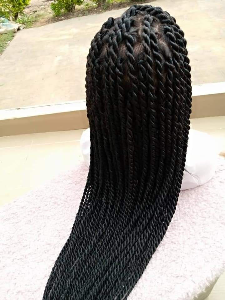 Braided Wig, Senegalese Twist Braid Wig, Full Lace Braid Wig, Ombre Braid Wig, Wig For Black Woman, Updo Styling Wig, African Braid Wig