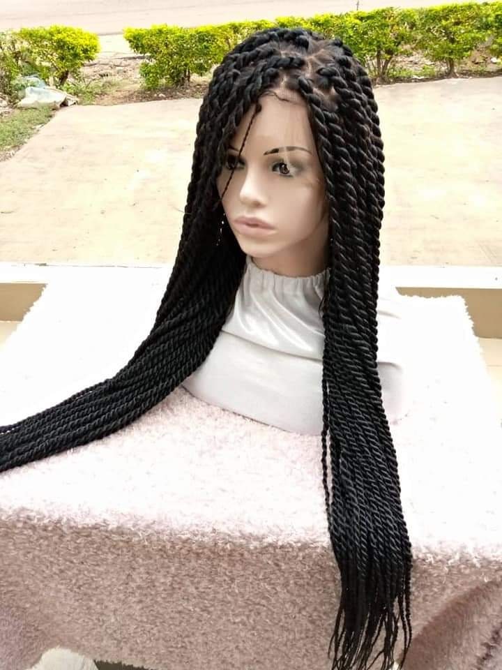 Braided Wig, Senegalese Twist Braid Wig, Full Lace Braid Wig, Ombre Braid Wig, Wig For Black Woman, Updo Styling Wig, African Braid Wig