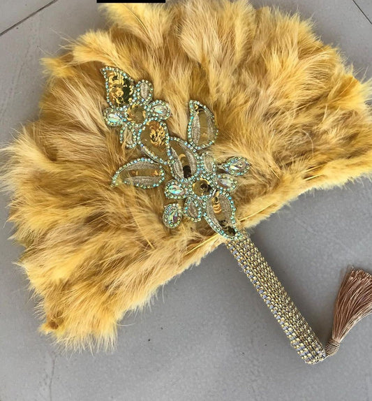 Wedding Hand Fan, African Traditional Bridal Handfan Accessory, Nigerian Wedding Hand fan(Available in Different Colours)