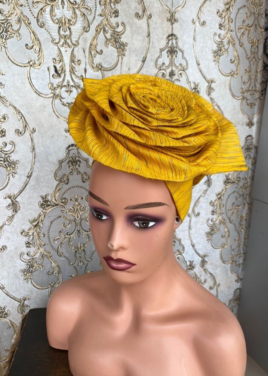 Autogele Asooke, Gele Headwrap, African Headwrap, African Headpiece, Yoruba Headgear