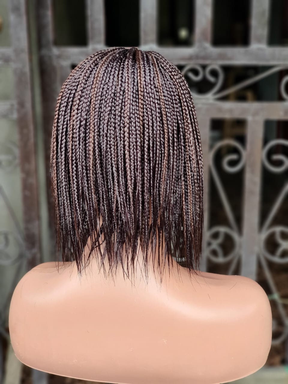 Braid Wig with Bangs, 10 inches, Short Box Braid Wig, Wigs For Black Women