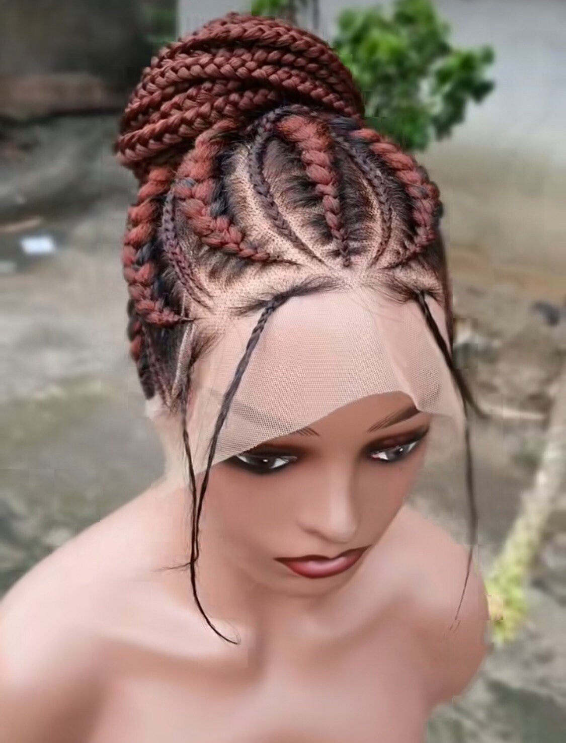 Box Braid Wig, Full Lace Wig, Cornrow Braided Wig, Ghana Weave Braid Wig, Braided Wig, Wig For Black Women