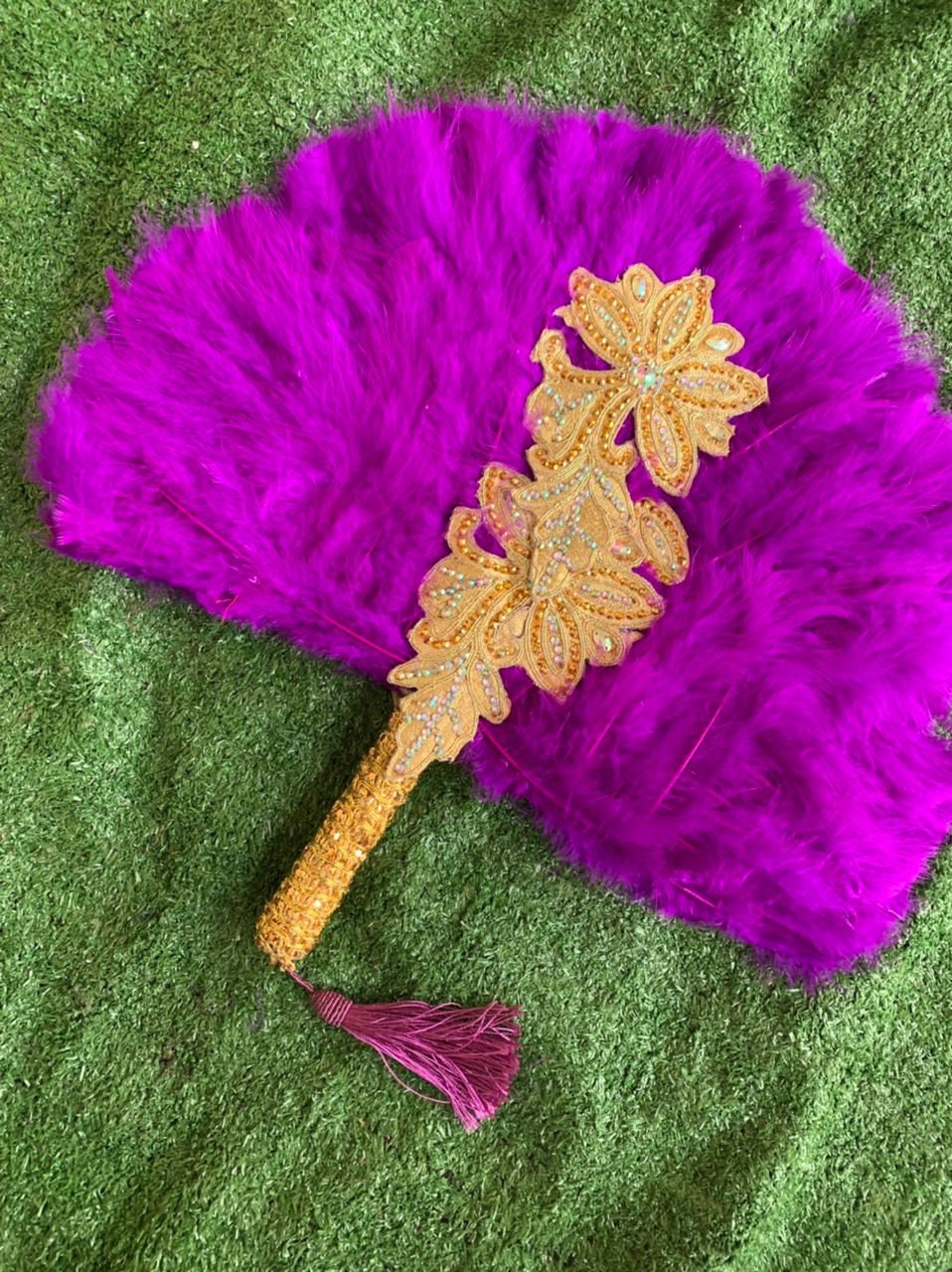 Purple Wedding Hand Fan, African Traditional Bridal Handfan Accessory, Nigerian Wedding Hand fan(Available in Different Colours)