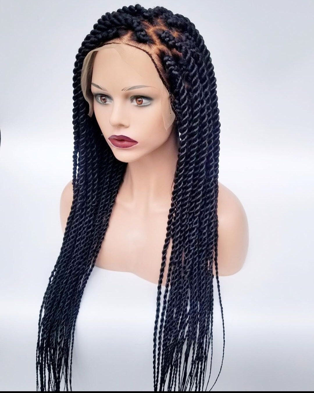 Braided Wig, Twist Braid Wig, Chunky Jumbo Braid Wig, Wig For Black Women, African Brad Wig, Senegalese Twist Braid Wig