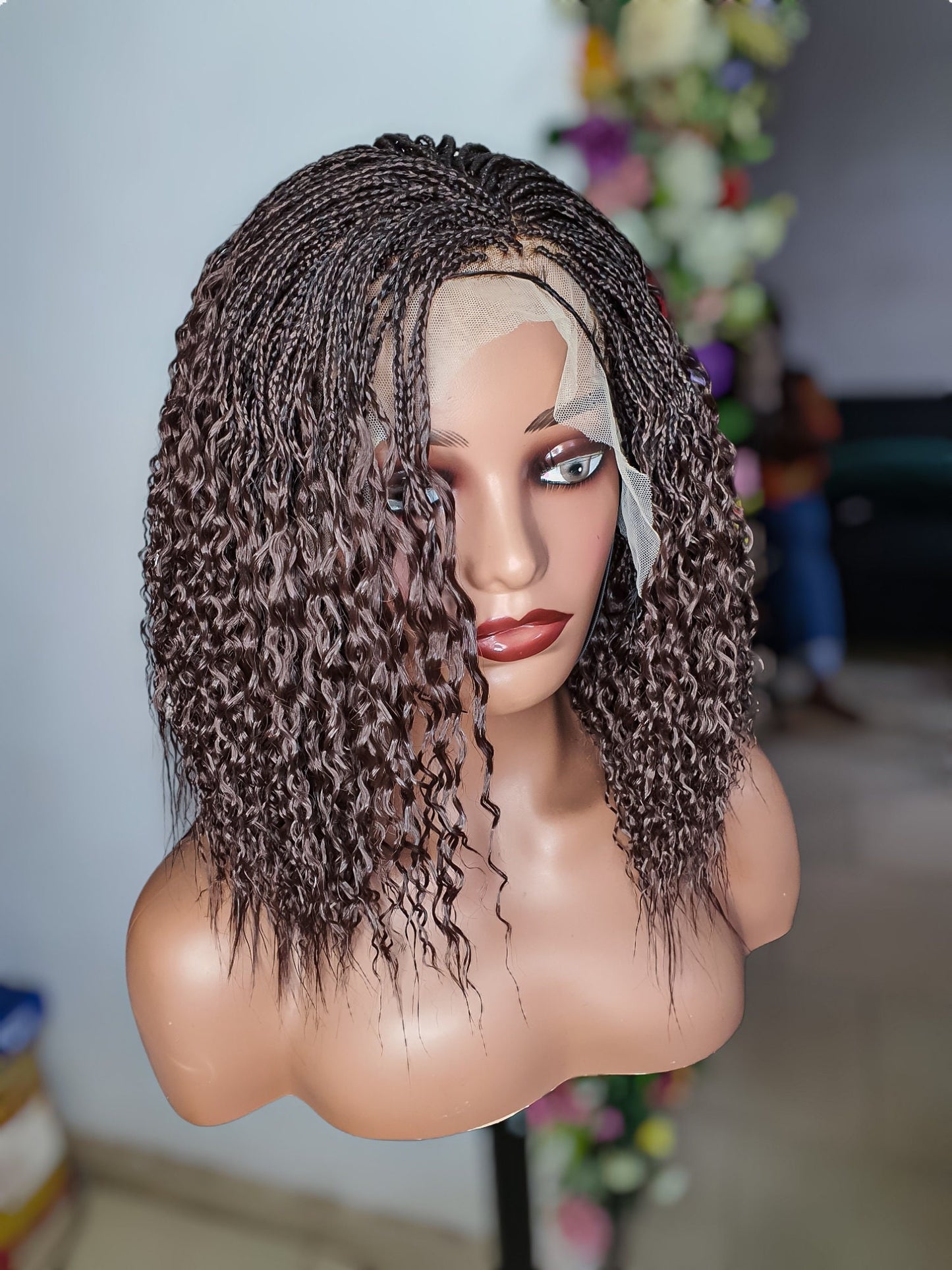 Boho Braid Wig, Box Braid Wig, Braided Wigs, Wigs For Black Women, Short braid Wig,