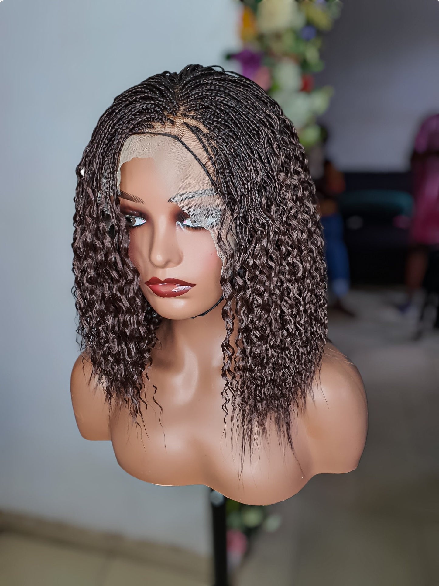 Boho Braid Wig, Box Braid Wig, Braided Wigs, Wigs For Black Women, Short braid Wig,