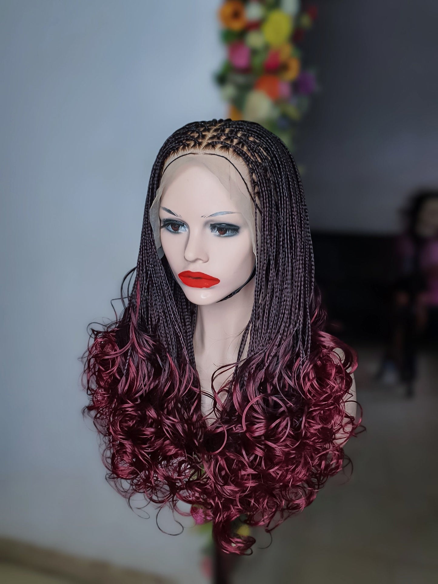 Knotless Braid Wig, Box Braid Wig, Braided Wigs, Braids Wig, Small Sized Box Braids, Braid Wig For Black Women, Wig For Black Women,