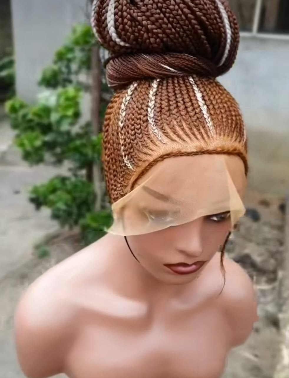 Braided Wig, Cornrow Ghana Weave Wig, Braid Wig, Wig For Black Women,