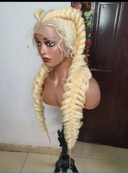 Full Lace butterfly Cornrow Braid Wig, Braided Wig, Wig For Black Women, Box Braid Wig, Ghana Weave,