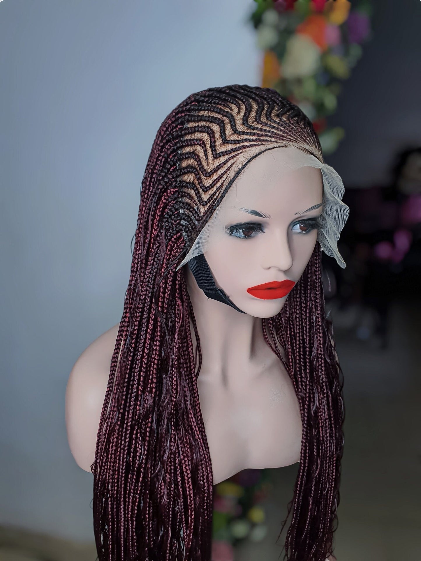 Cornrow Braided Wig, Box Braid Wig, Wig For Black Women, Box Braid Wig, Ghana Weave, Braided Wig, Braid Wig