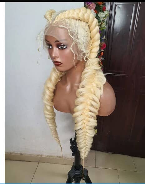 Full Lace butterfly Cornrow Braid Wig, Braided Wig, Wig For Black Women, Box Braid Wig, Ghana Weave,