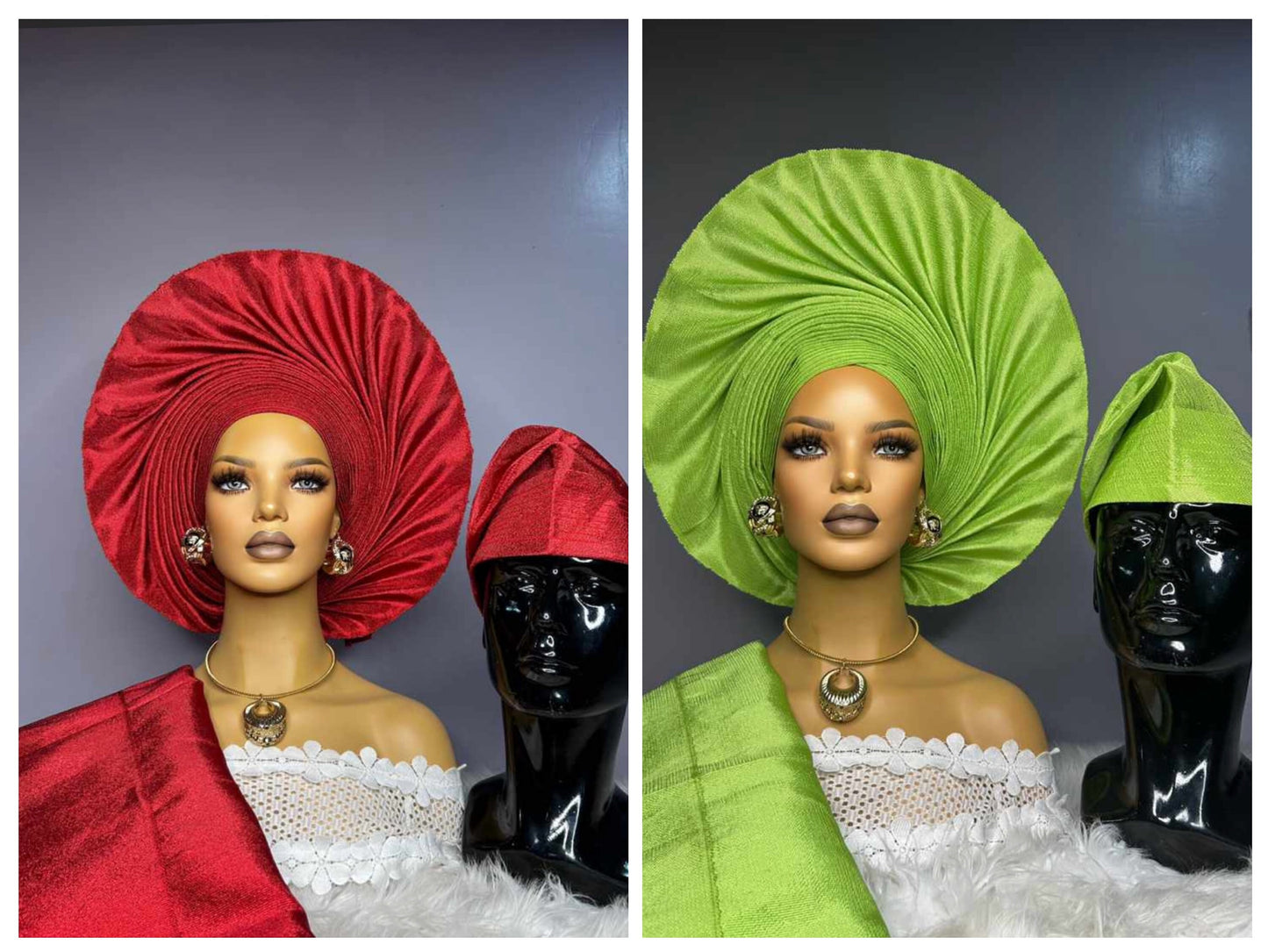 Autogele Asooke Headwrap, Pre-Tied Ready-To -Wear Gele, African Headwrap, African Fabric Turban Headband, African Headwrap For Women