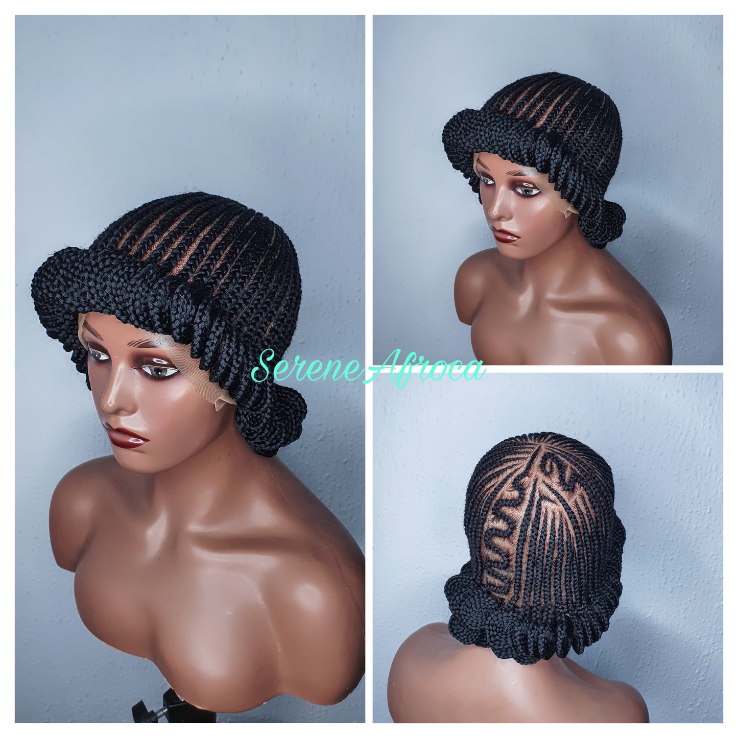 Braided Wig, Full Lace Cornrow Braided Wig, Box Braided Wig, Ghana Weave Wig, Braid Wig, Wig For Black Women, Braide Wig For Women