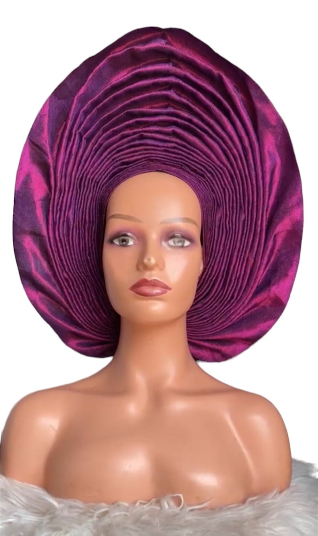 African Headwrap, Autogele Asooke, Nigerian Head-Tie, HeadWrap For Black Women, African Headpiece, Gele, Igbo Hat