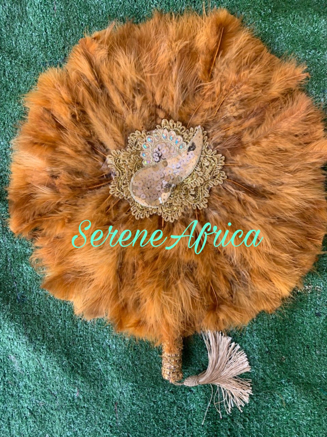 Bridal Hand Fan, Green African Traditional Wedding Hand Fan, African Bridal Accessory Hand fan(Available in Different Colours