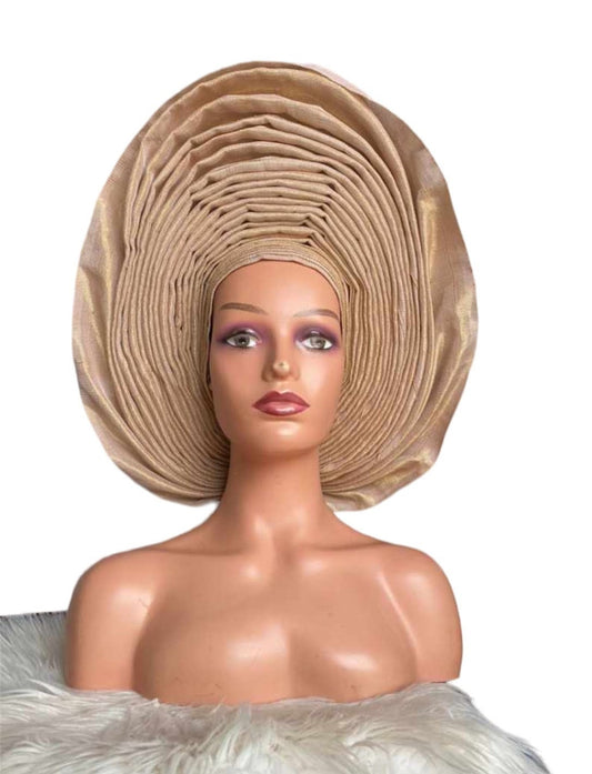 African Headwrap, Autogele Asooke, Nigerian Head-Tie, HeadWrap For Black Women, African Headpiece, Gele, Igbo Hat