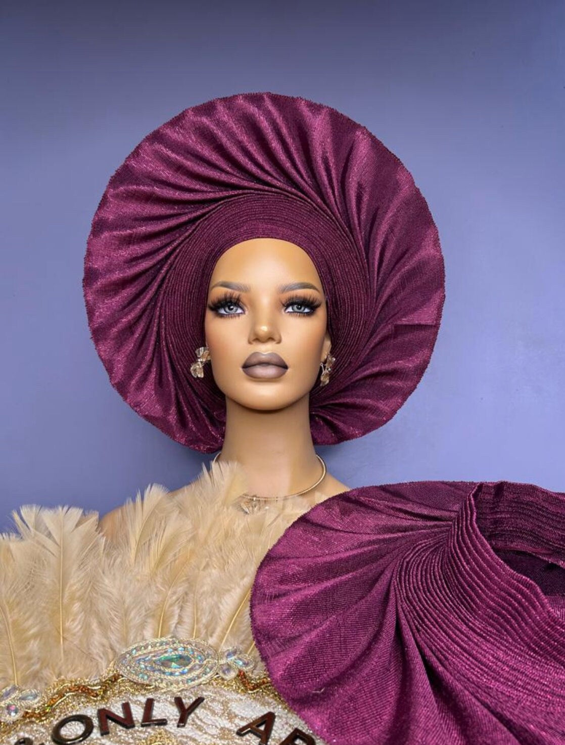 Auto Gele Head Wrap, Nigerian Aso Oke Gele Head Tie, Head Wrap For Black Women, African Head Wrap