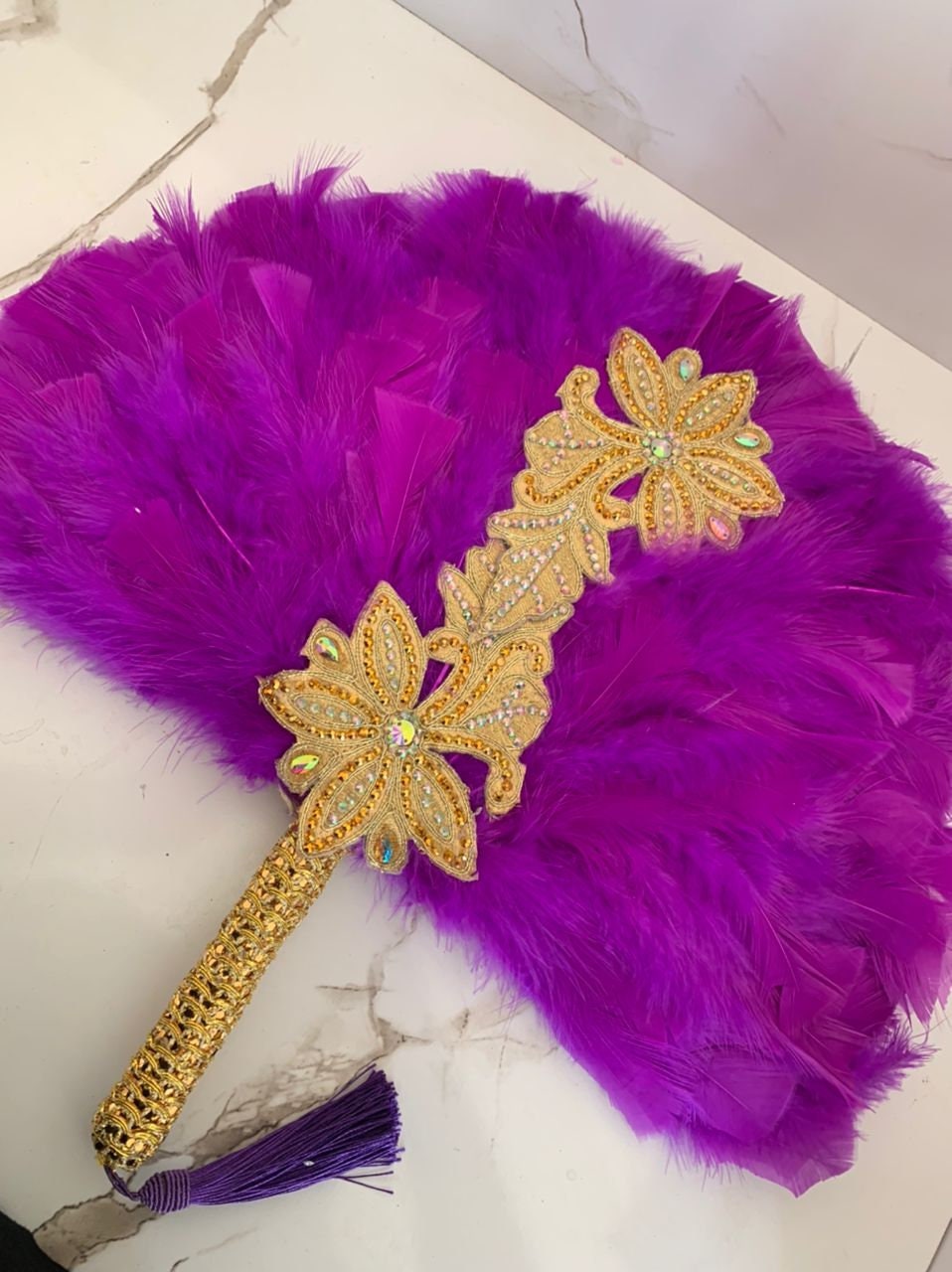 Purple Wedding Hand Fan, African Traditional Bridal Handfan Accessory, Nigerian Wedding Hand fan(Available in Different Colours)