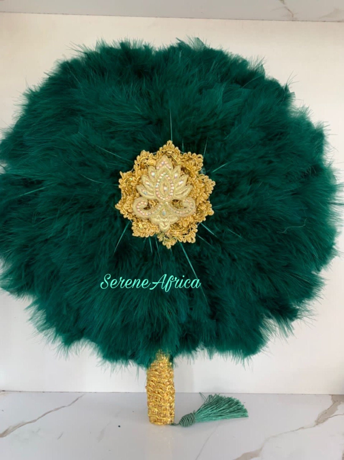Bridal Hand Fan, Green African Traditional Wedding Hand Fan, African Bridal Accessory Hand fan(Available in Different Colours