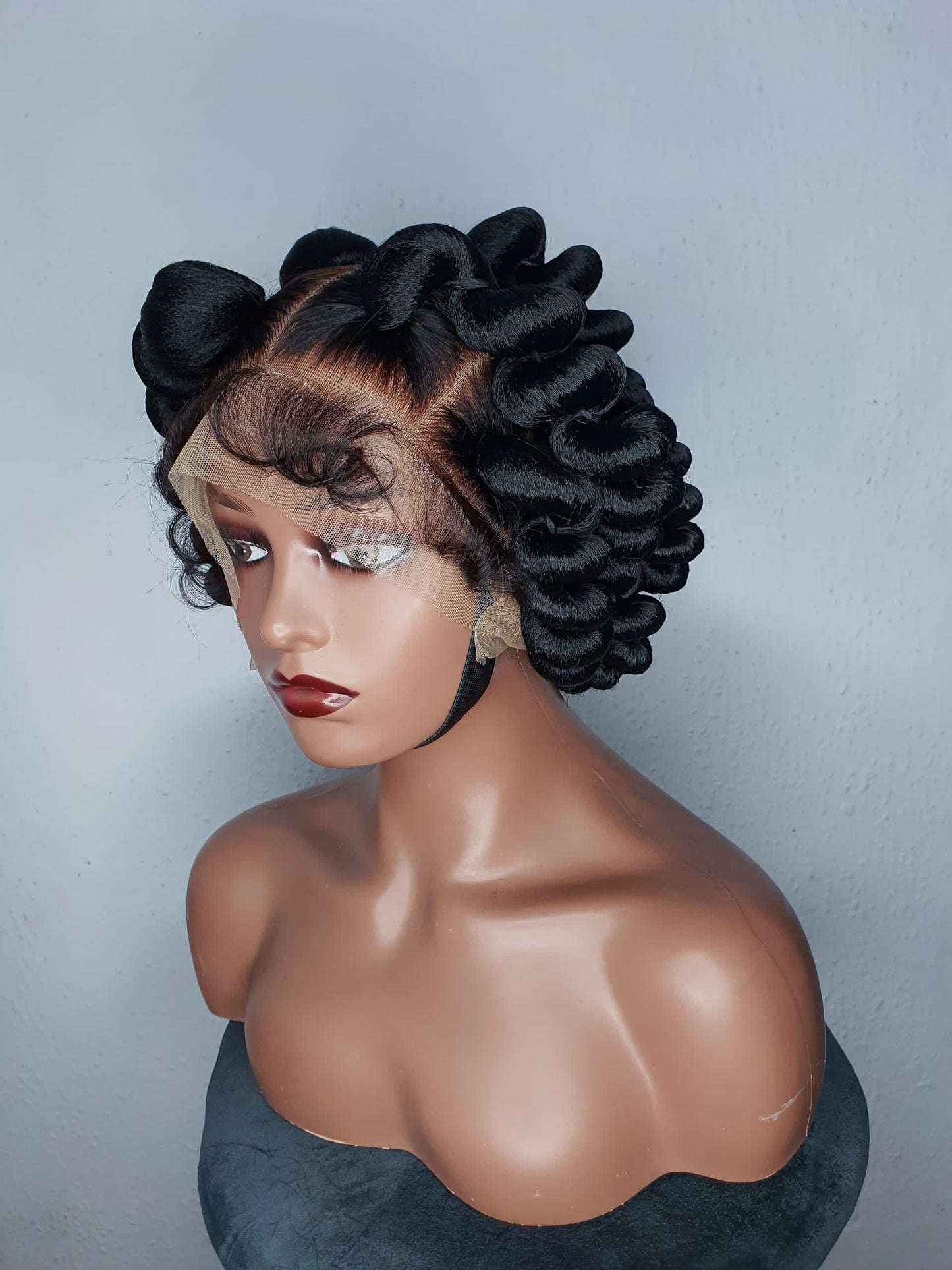 Braided Wig, Bantu Knots Braided Wig, Full Lace Braid Wig, Braid Wig, Bantu Knot Wig, Braided Wig, Wig For Black Women