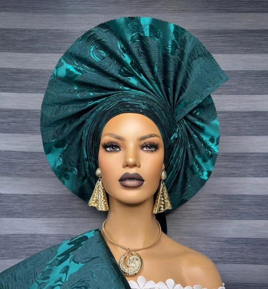 African HeadWrap, Autogele, Sego Gele, Nigerian Headgear, Head Wrap For Black Women, African Headpiece Head-tie