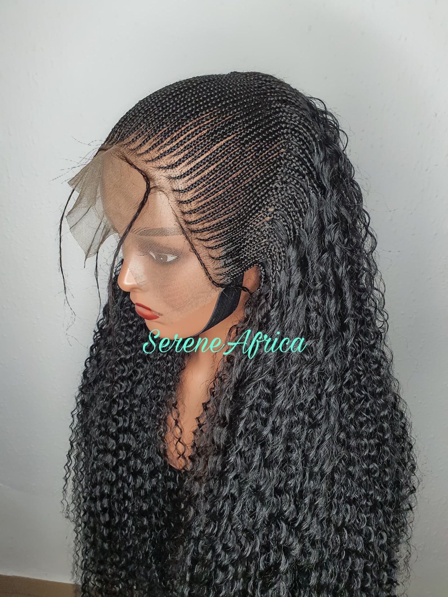 Boho Braid Wig, Box Braid Wig, Cornrow Braided Wig, Ghana Weave, Lace Front Wig, Braid Wig For Black Women