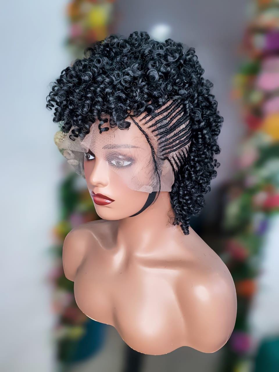 Braided Wig, Full Lace Wig, Cornrow Braid Wig, Ghana Weave Wig, African Braid Wigs, Wig For Black Women, Nigerian Braid Wig