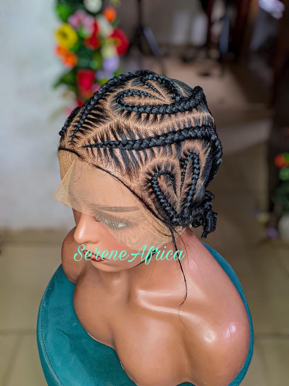 Braided Wig, Cornrow Braid Wig, Wig For Black Women, Box Braid Wig, stitch braid Wig, African Braid Wig, Full Lace Braid Wig