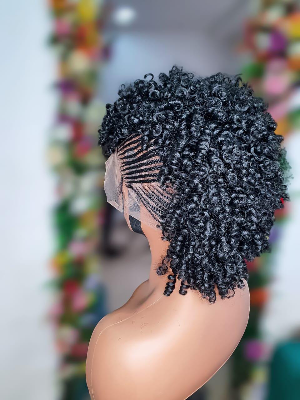 Braided Wig, Full Lace Wig, Cornrow Braid Wig, Ghana Weave Wig, African Braid Wigs, Wig For Black Women, Nigerian Braid Wig