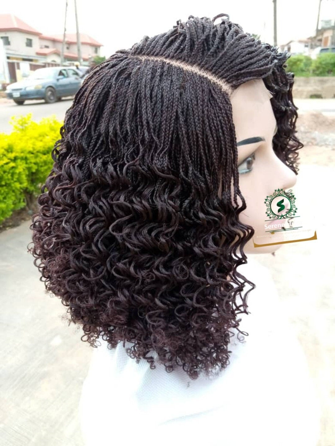 Braided Wig, Senegalese Twist braid Wig, Short Braided Wigs, Wigs For Black Women, Braid Wig, African Braid Wig, Micro Twist Braid Wig