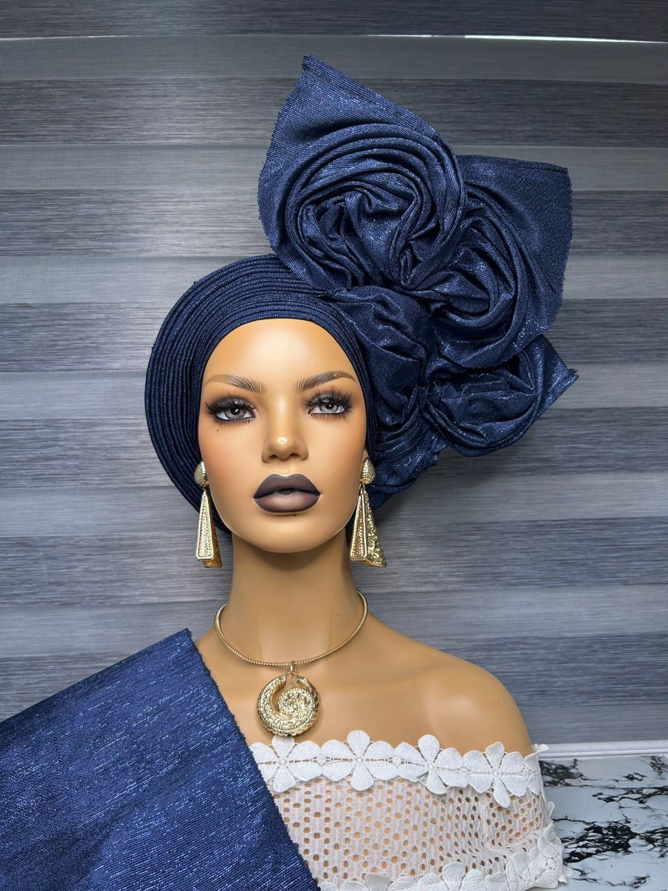 Bridal Auto Gele – Ready-to-Wear Headwrap for Weddings (Bulk Available)