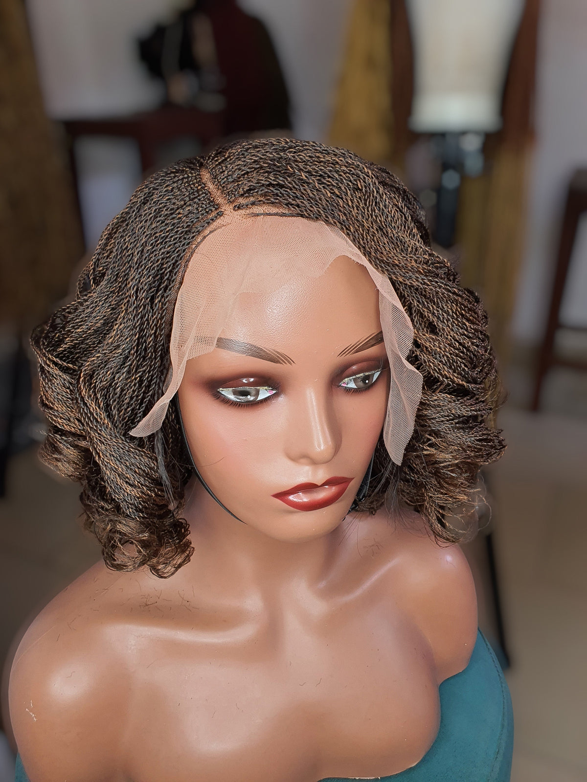 Senegalese Twist Braid Wig with Curls – Soft & Elegant Finish