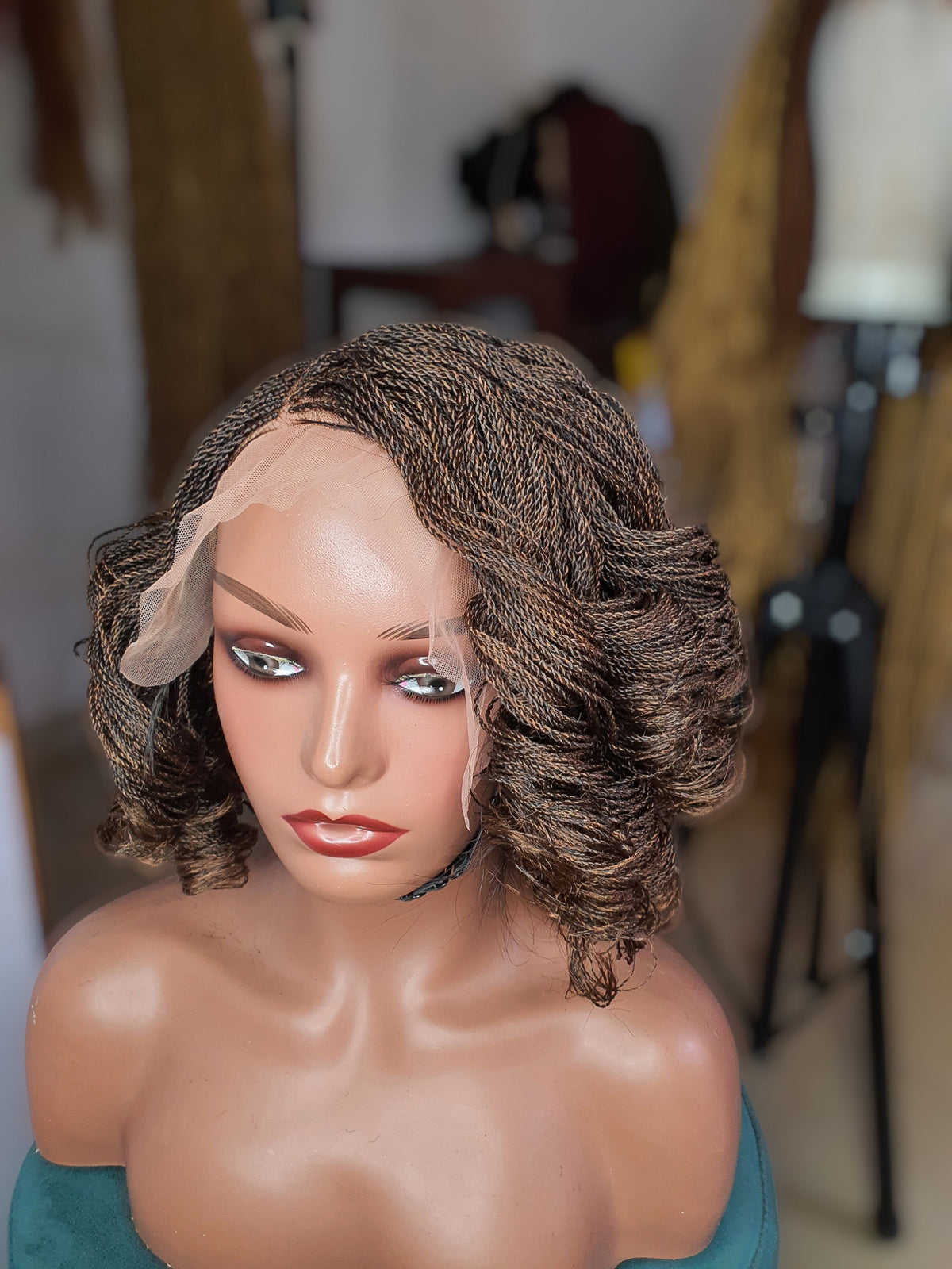 Senegalese Twist Braid Wig with Curls – Soft & Elegant Finish