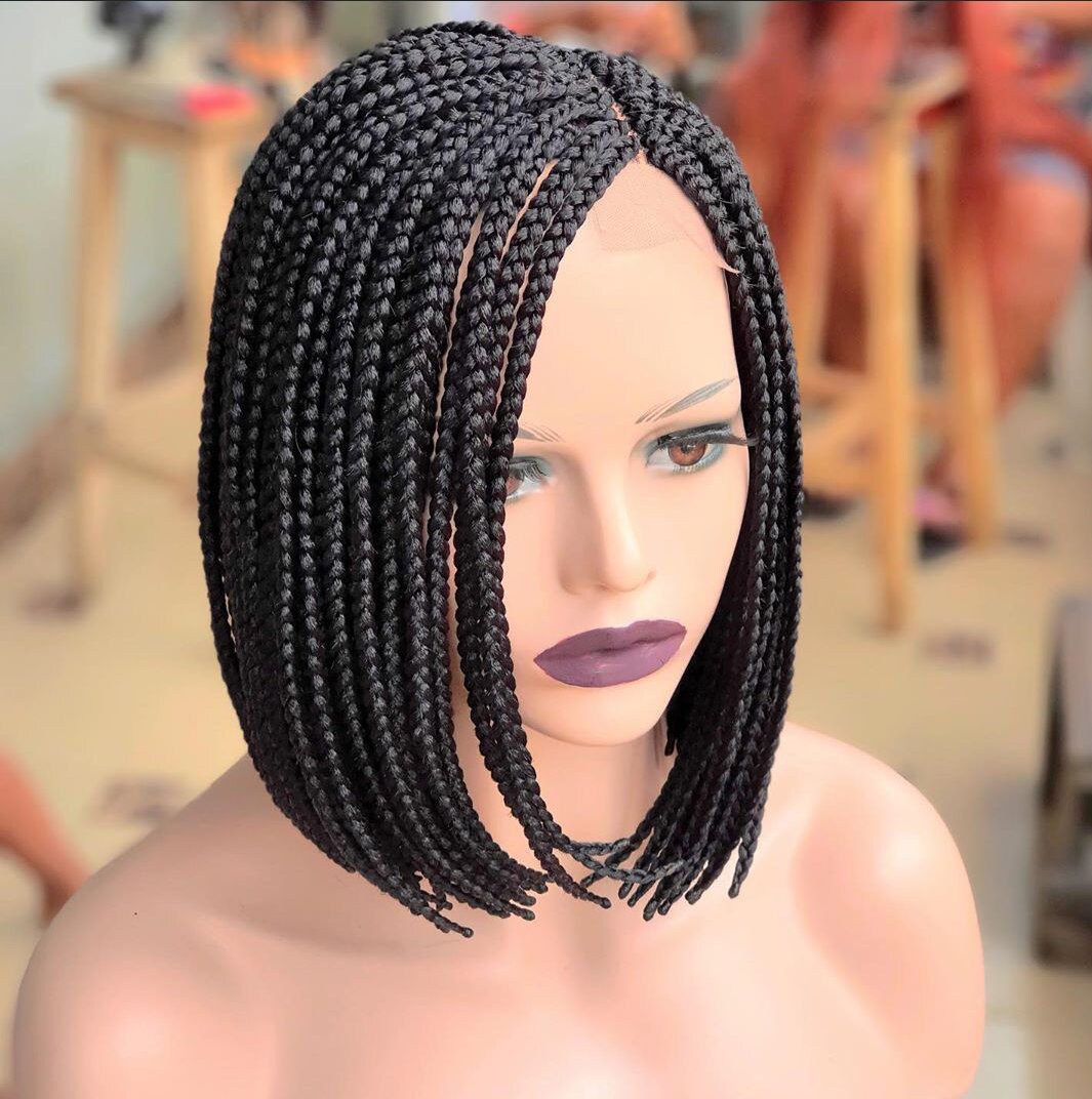 Bob Braid Wig, Braided Wig, Short Braided Wigs, Wigs For Black Women, Box Braid Wigs, Nigerian Braid Wig