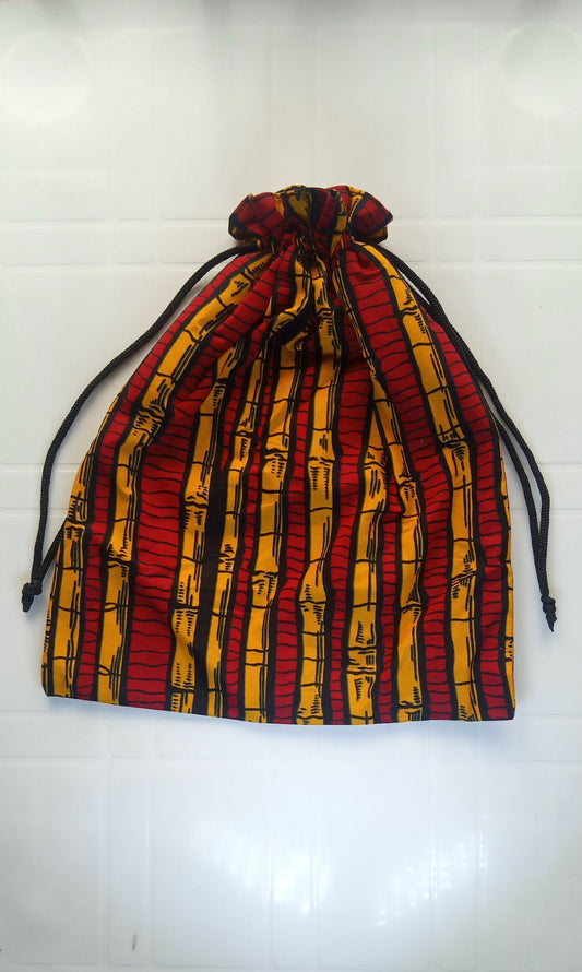 3pieces Drawstring Bags, Ankara Storage Pouch, Cosmetic Bag, Jewellery Storage Pouch, Gift Bag, Wedding Favor Bag, Reusable Favor Bag