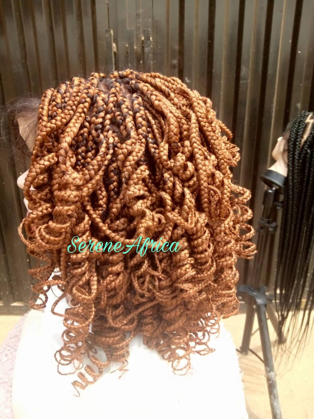 Braid Wig, Braid Wig For Black Women, Braided  Wig, Box Braid Wig, Lace Front Wig, Braid With Curls, African Wigs