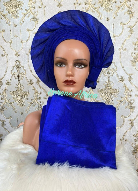 Autogele Asooke, Nigerian Head-Tie, HeadWrap For Black Women, African HeadWrap, Yoruba Fila, Gele, African Headpiece