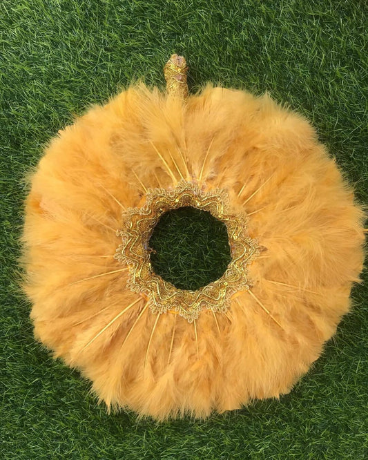 Feather Traditional African Wedding Hand Fan African Bridal Accessory Nigerian Wedding Hand fan(Available in Different Colours)