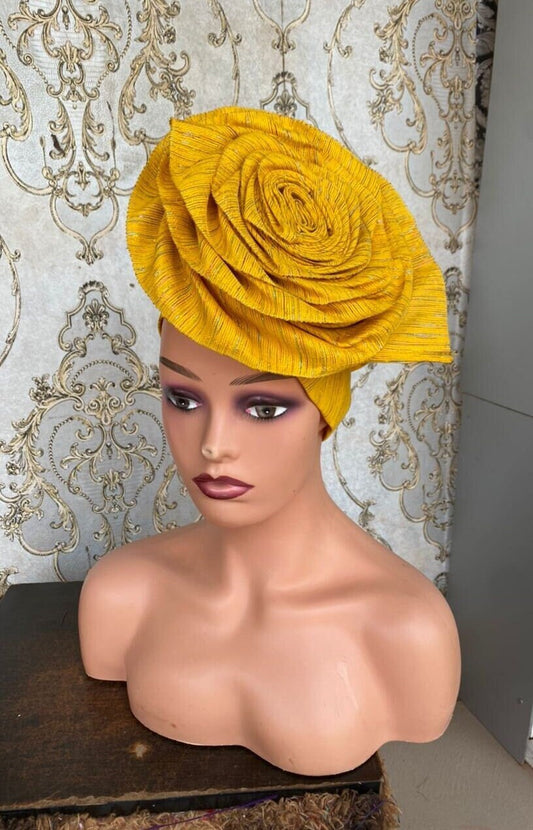Autogele Asooke, Gele Headwrap, African Headwrap, African Headpiece, Yoruba Headgear