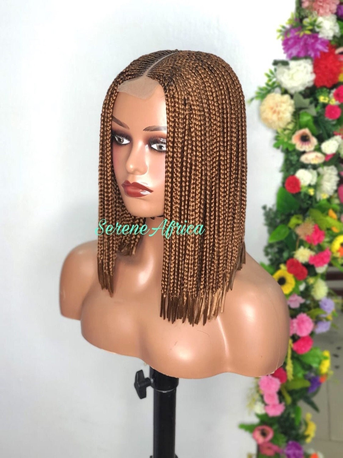 Braided Wigs, Box Braid Wigs, Short Braid Wigs With Loose Ends, Wigs For Black Women, Cornrow Braid Wig, African Braided Wig