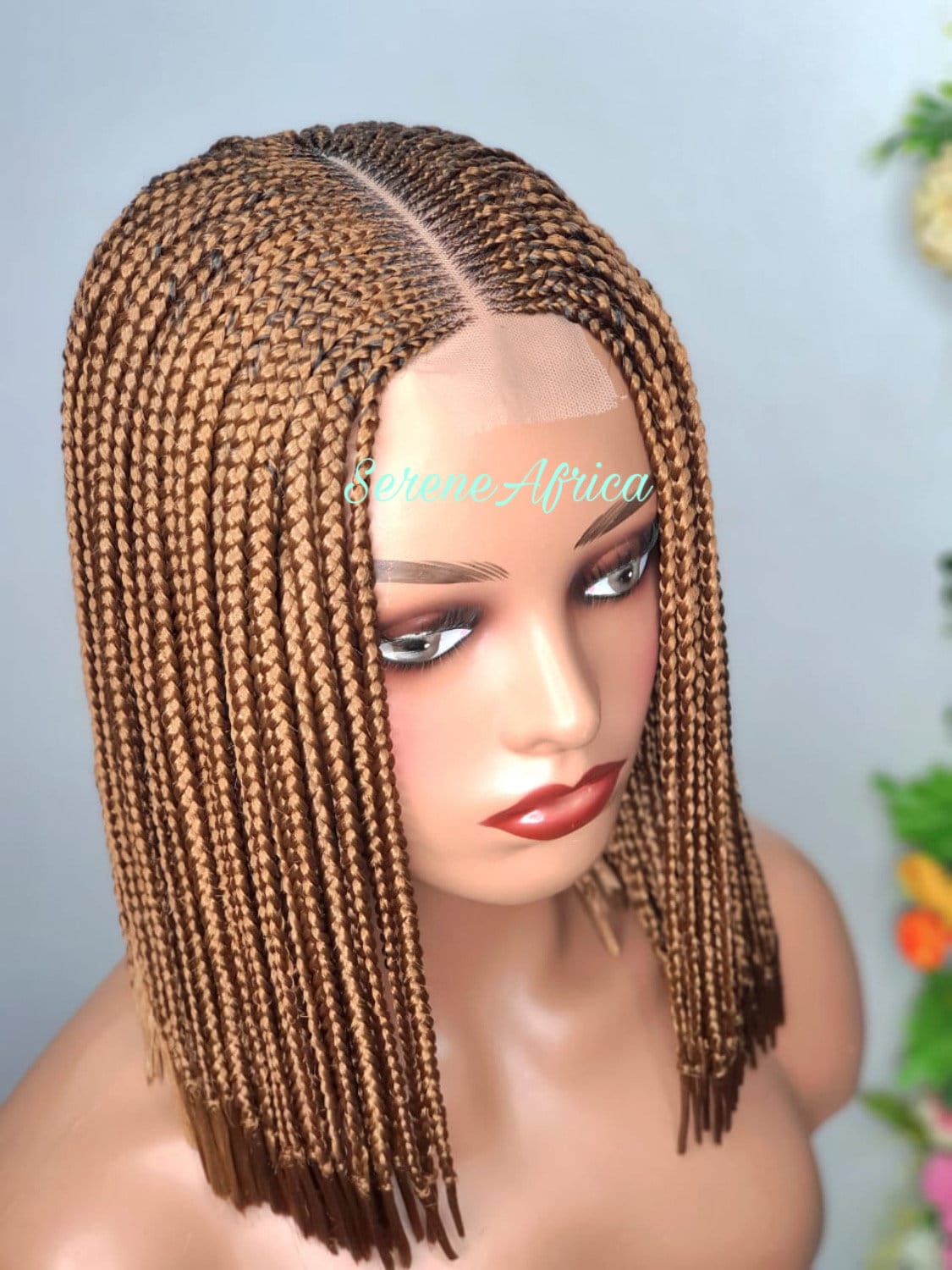 Short Braid Wig, Braided Wigs, Box Braided Wigs With Loose Ends, Wigs For Black Women, Box Braid Wig, African Braid Wigs