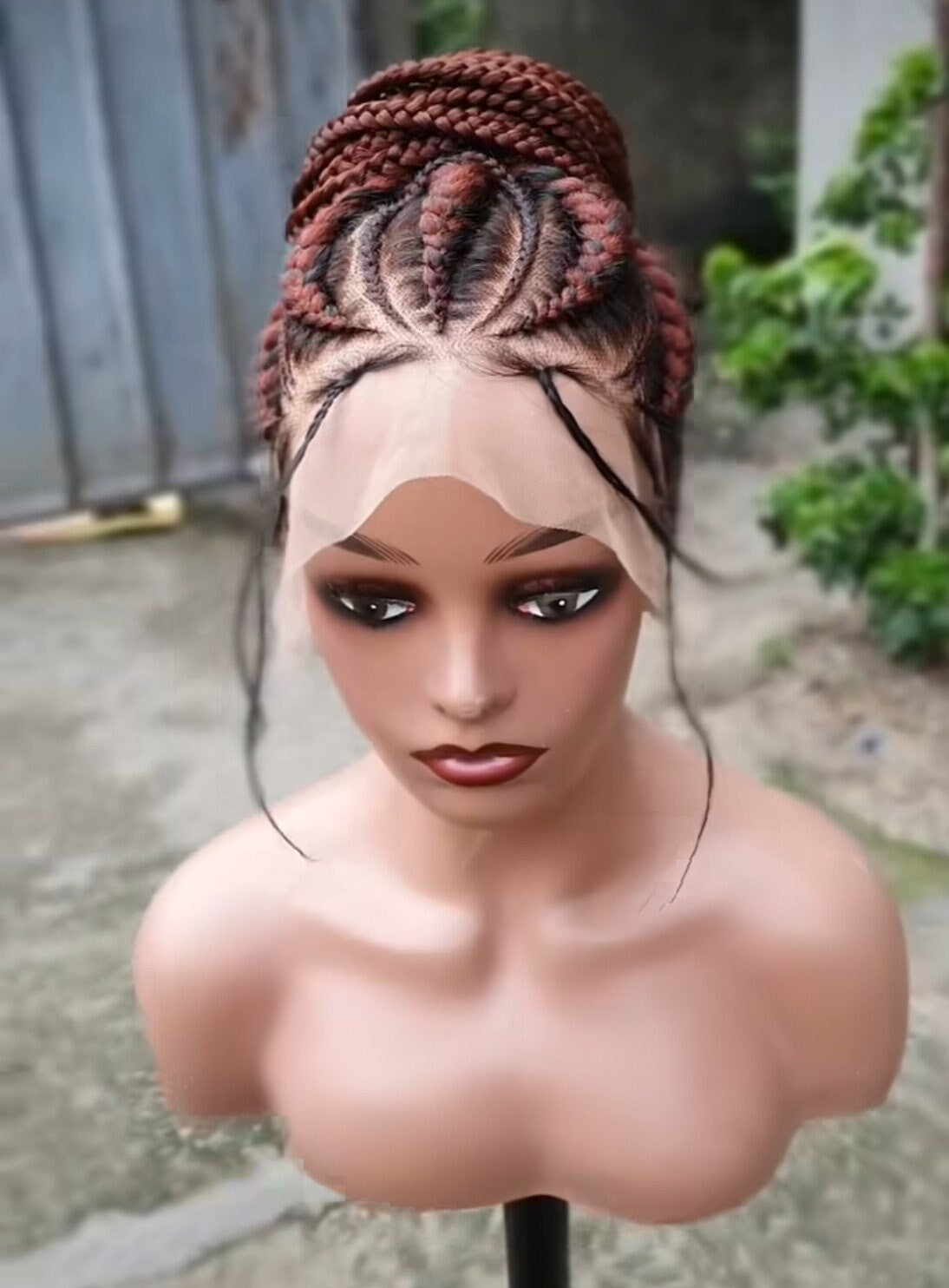 Box Braid Wig, Full Lace Wig, Cornrow Braided Wig, Ghana Weave Braid Wig, Braided Wig, Wig For Black Women