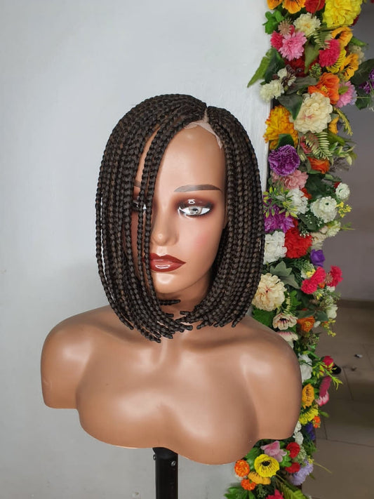Box Braid Wig, Bob Wig, Braided Wig, Short Braided Wigs, Wigs For Black Women, African Braid Wig, Nigerian Braid Wig