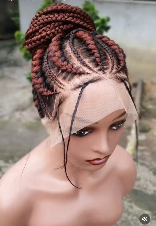 Box Braid Wig, Full Lace Wig, Cornrow Braided Wig, Ghana Weave Braid Wig, Braided Wig, Wig For Black Women