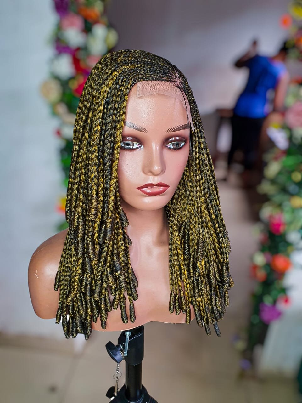Braided Wig, Braid Wig For Black Women, Cornrow Wig, Box Braid Wig, Ghana Weave, Short Braid Wig, Lace Front Wig, Braid Wig