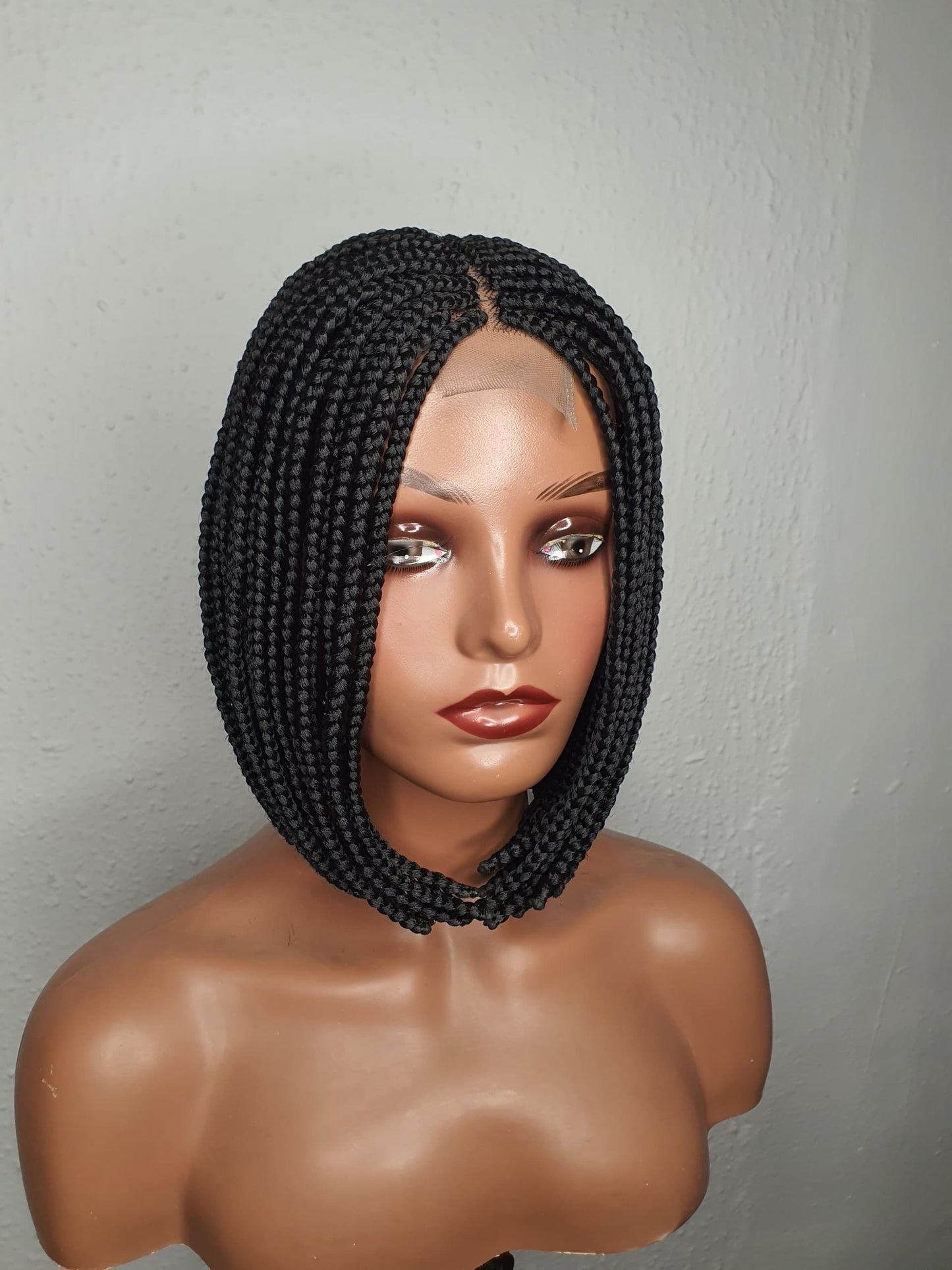 Box Braid Wig, Bob Wig, Braided Wig, Short Braided Wigs, Wigs For Black Women, African Braid Wig, Nigerian Braid Wig