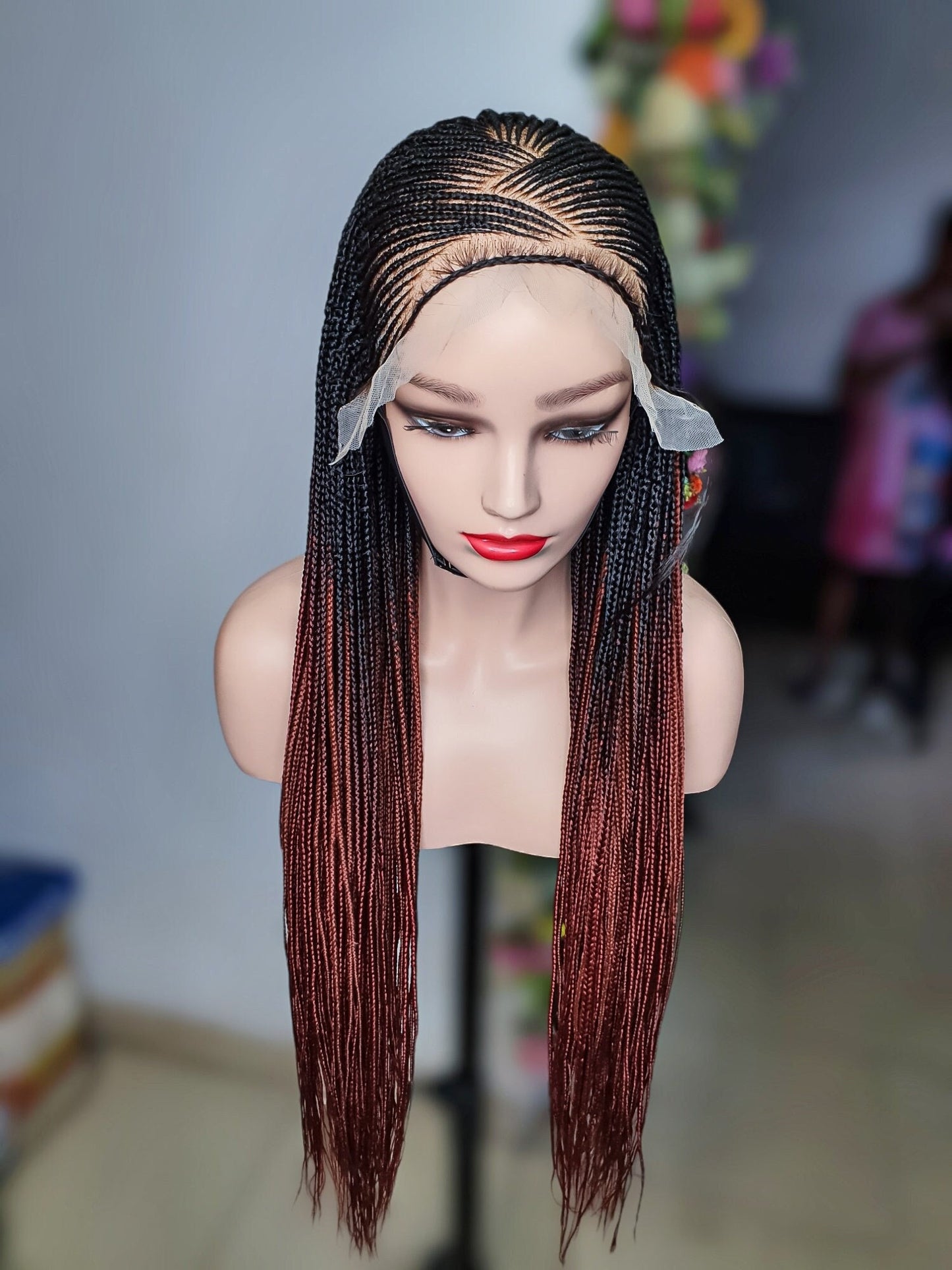 Cornrow Braid Wig, Braided Wig, Braid Wig For Black Women, Ghana Weave Braids, African Braid Wig