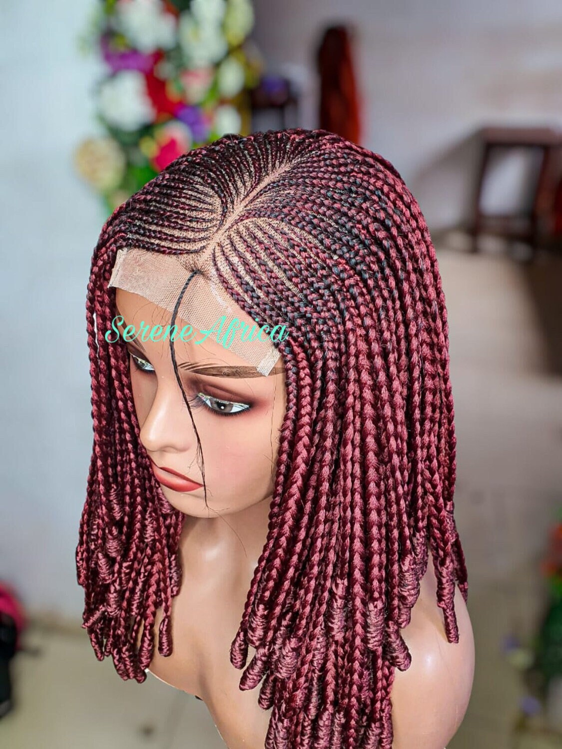 Braided Wig, Braid Wig For Black Women, Cornrow Wig, Box Braid Wig, Ghana Weave, Short Braid Wig, Lace Front Wig, Braid Wig